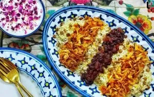 طرز تهیه‌ی عدس پلو مجلسی