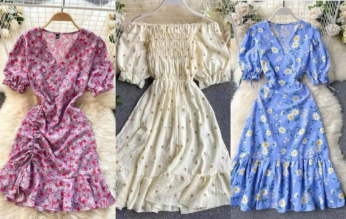 مدل پیراهن تابستانی آستین پفی