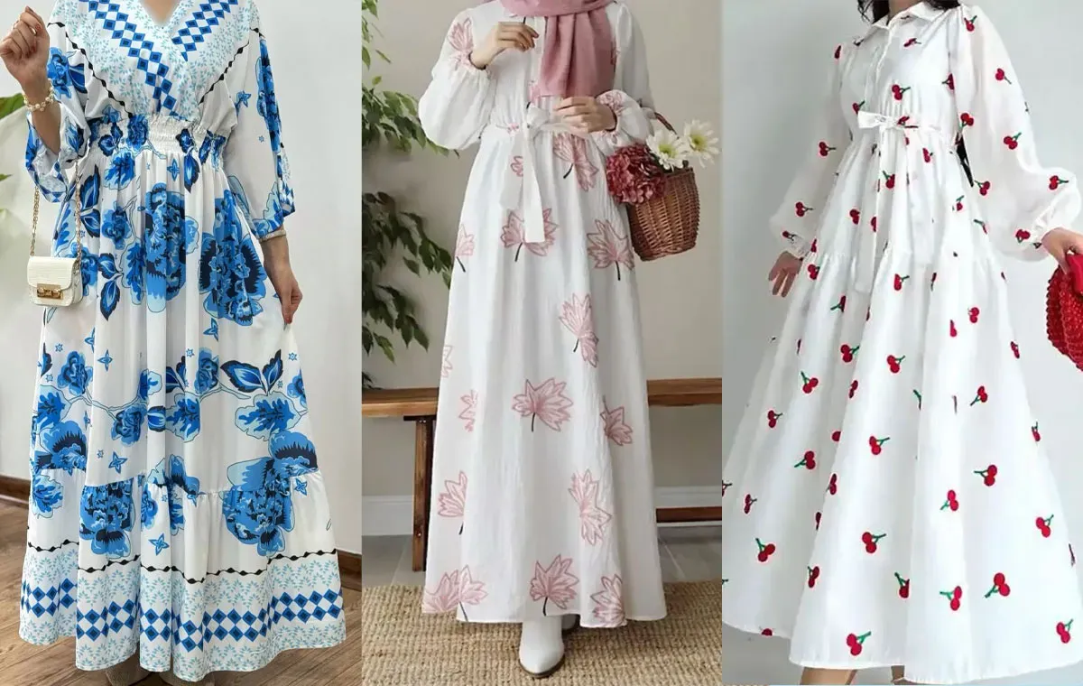 مدل پیراهن تابستانی با پارچه‌ی سفید