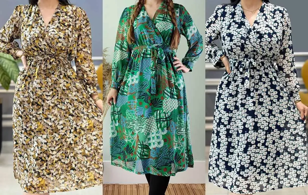 پیراهن حریر چپ و راستی