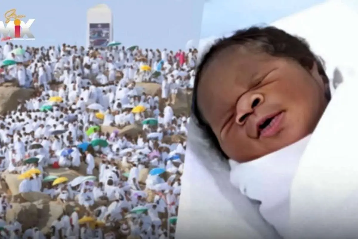 ببینید؛ نخستین نوزاد حج امسال در عرفات متولد شد