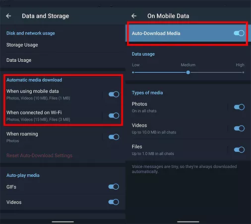 چگونه دانلود خودکار تلگرام را ببندیم در اندروید؟