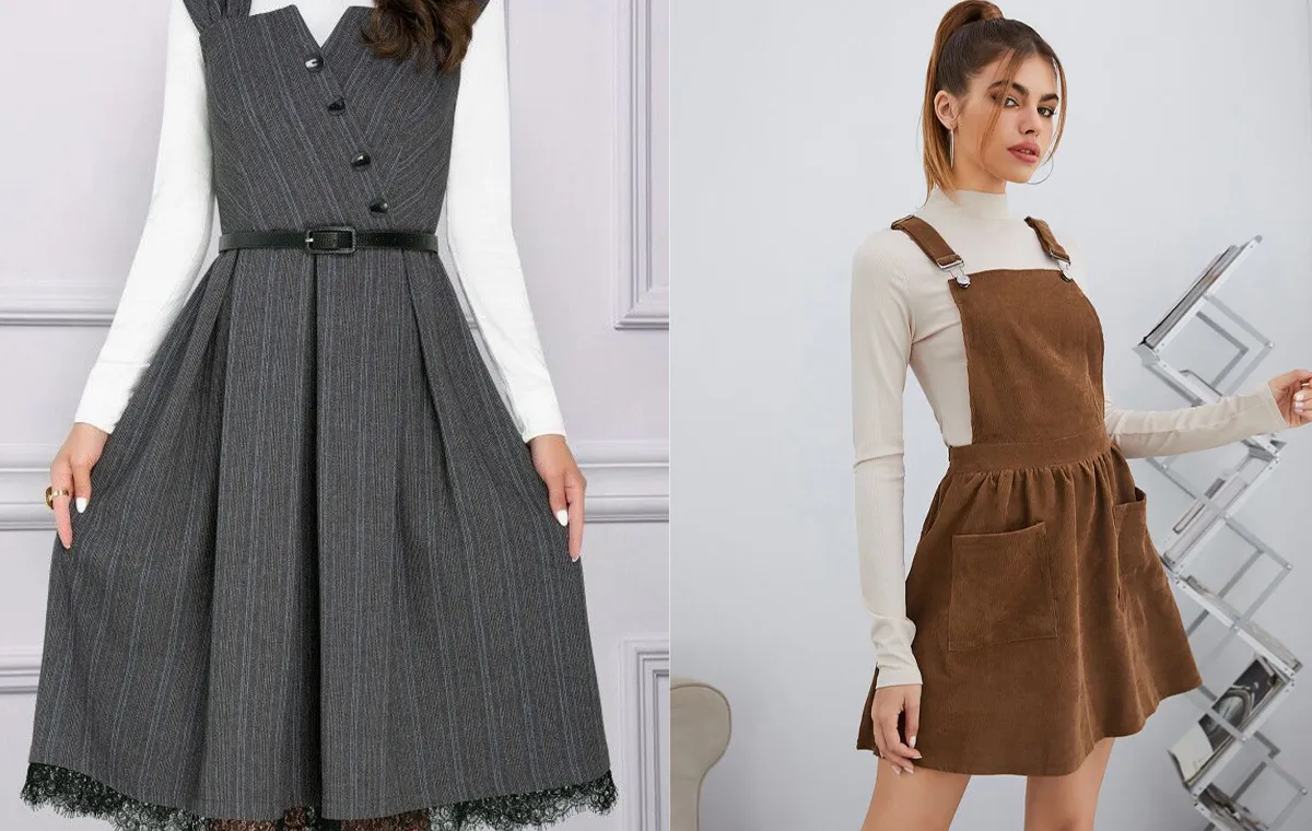 مدل سارافون تابستانی چین دار کوتاه