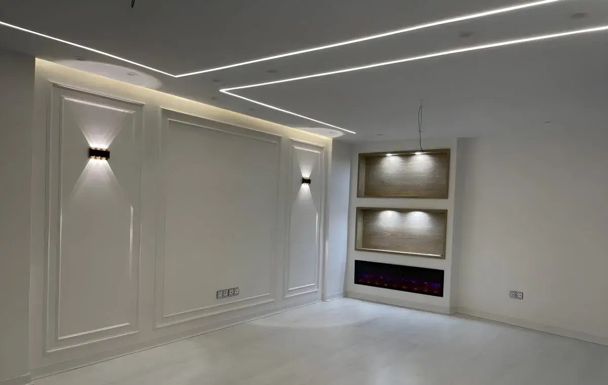 کناف سقف پذیرایی طرح دار مینیمال