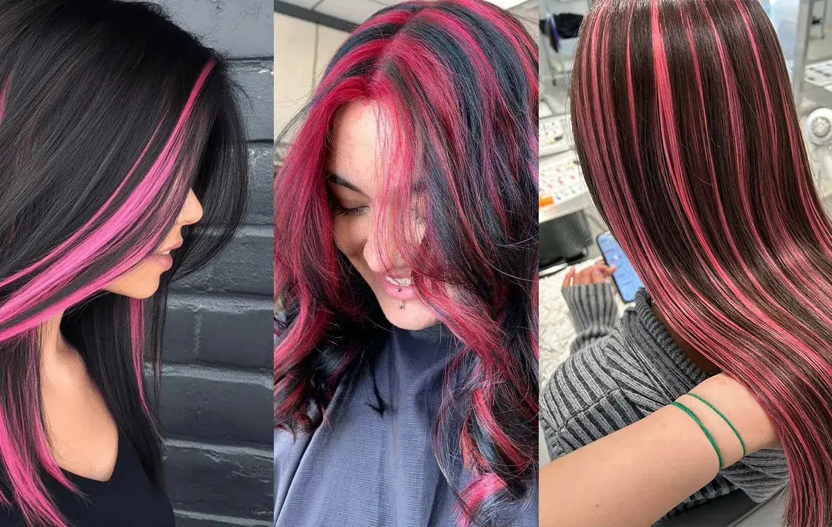 هایلایت چانکی (Chunky Highlights) جزو بهترین مدل هایلایت رنگ مو فانتزی