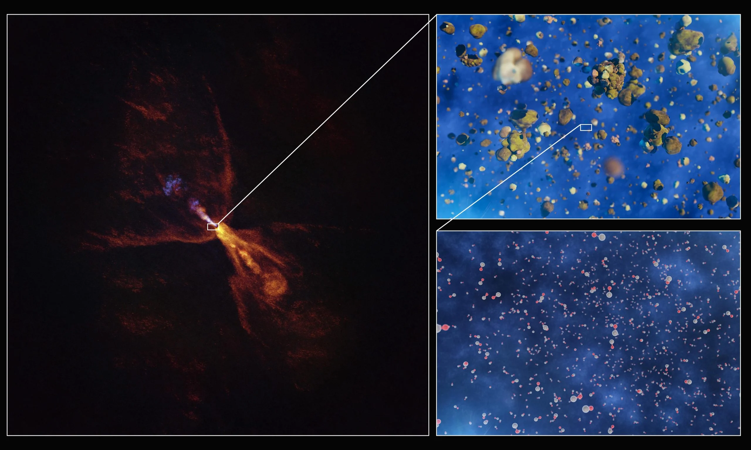 Formation of Silicates Around Baby Star HOPS scaled