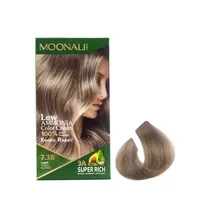 کیت رنگ مو مونالی اسکای شماره 7.38 حجم 100 میلی لیتر رنگ بلوند شنی روشن