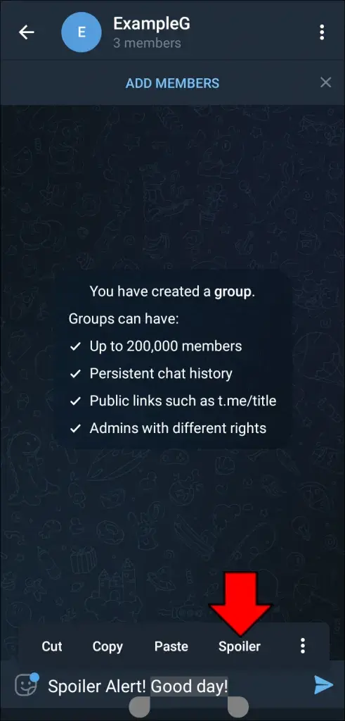 اسپویلر تلگرام