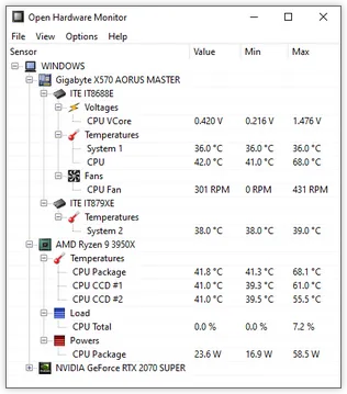 برنامه Open Hardware Monitor