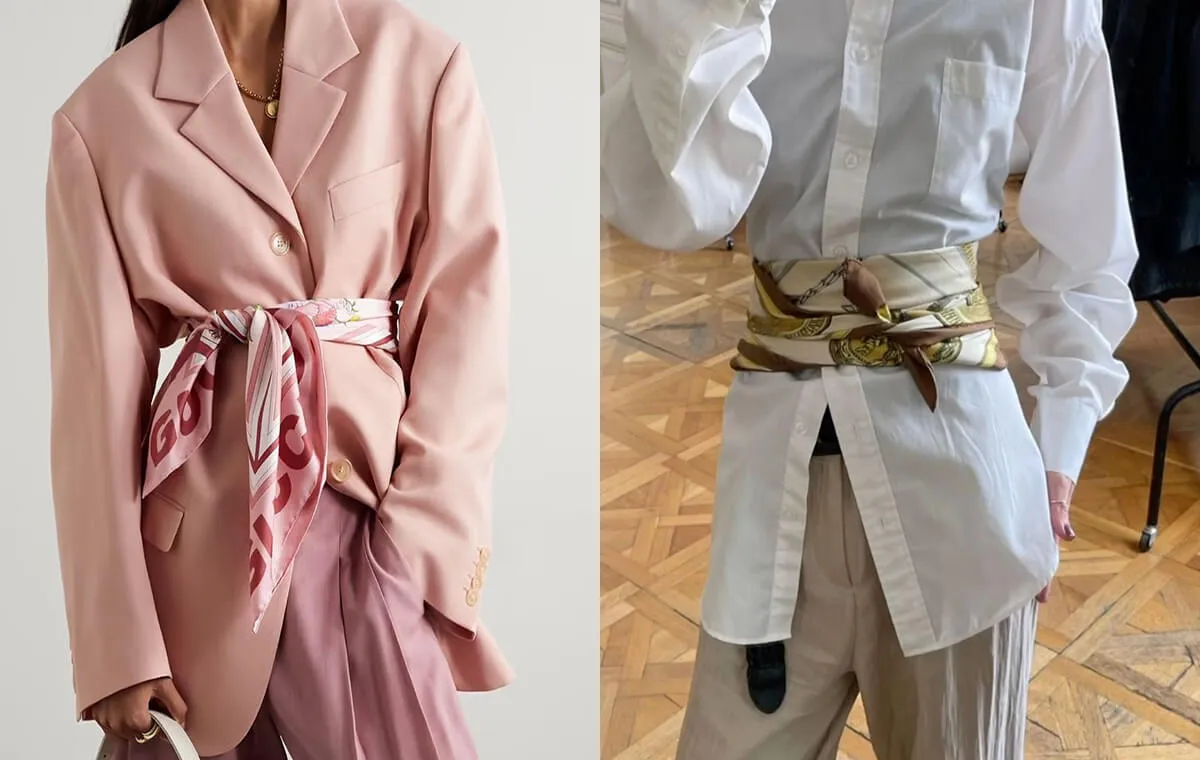 آموزش بستن اسکارف دور کمر