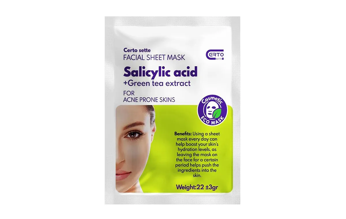 ماسک ورقه‌ای مدل سالیسیلیک اسید سرتو سته