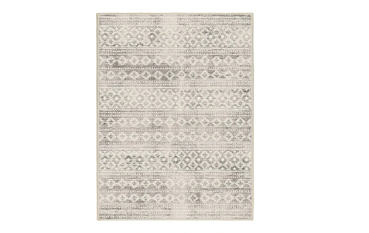 فرش ماشینی 1000 شانه اورکوم زمینه کرم حاشیه قهوه ای