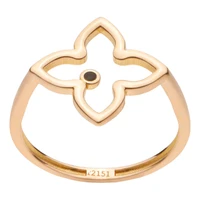 انگشتر طلا کم اجرت 18 عیار زنانه حانیه لویی ویتون تک نگین