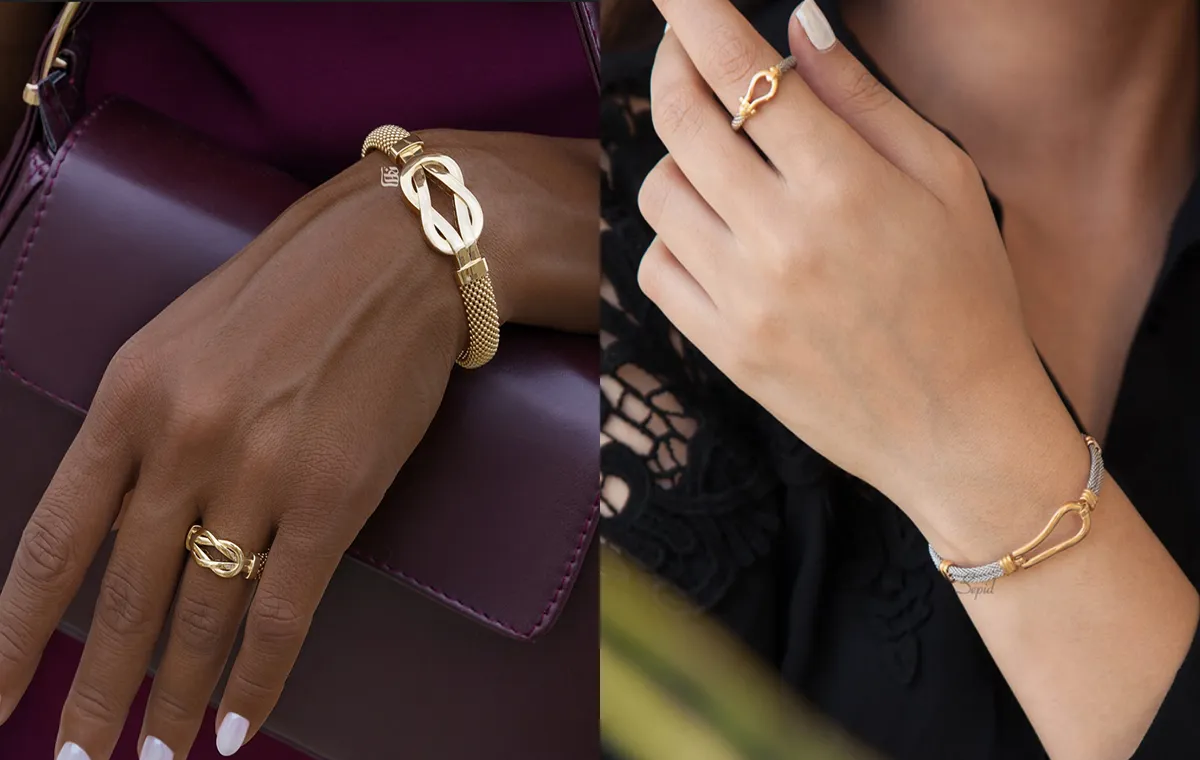 ست دستبند و انگشتر امگا