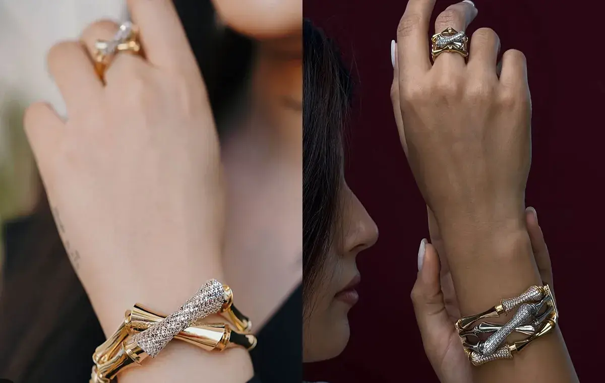 ست دستبند و انگشتر استخوانی