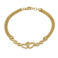 دستبند زنجیری طلا 18 عیار زنانه گالری رحمانی مدل جسیکا لاو