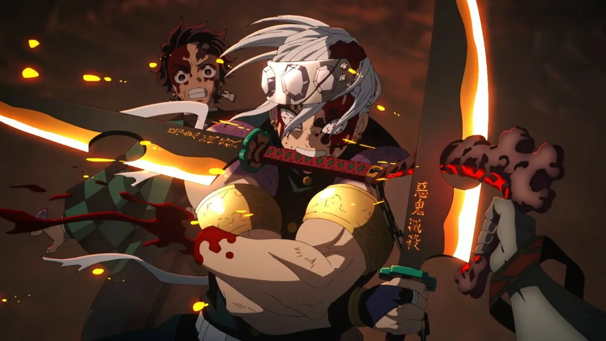 تنگن اوزویی در برابر گیوتارو از بهترین نبردهای انیمه «شیطان‌کش»