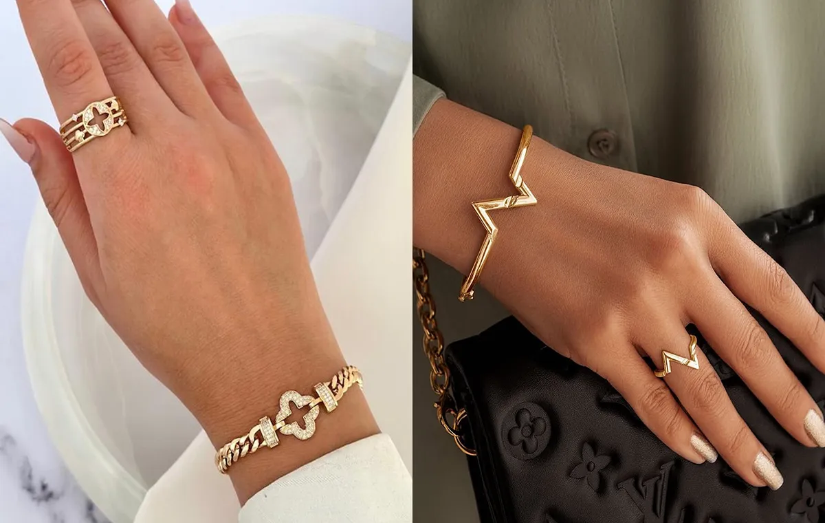 ست دستبند و انگشتر لویی ویتون