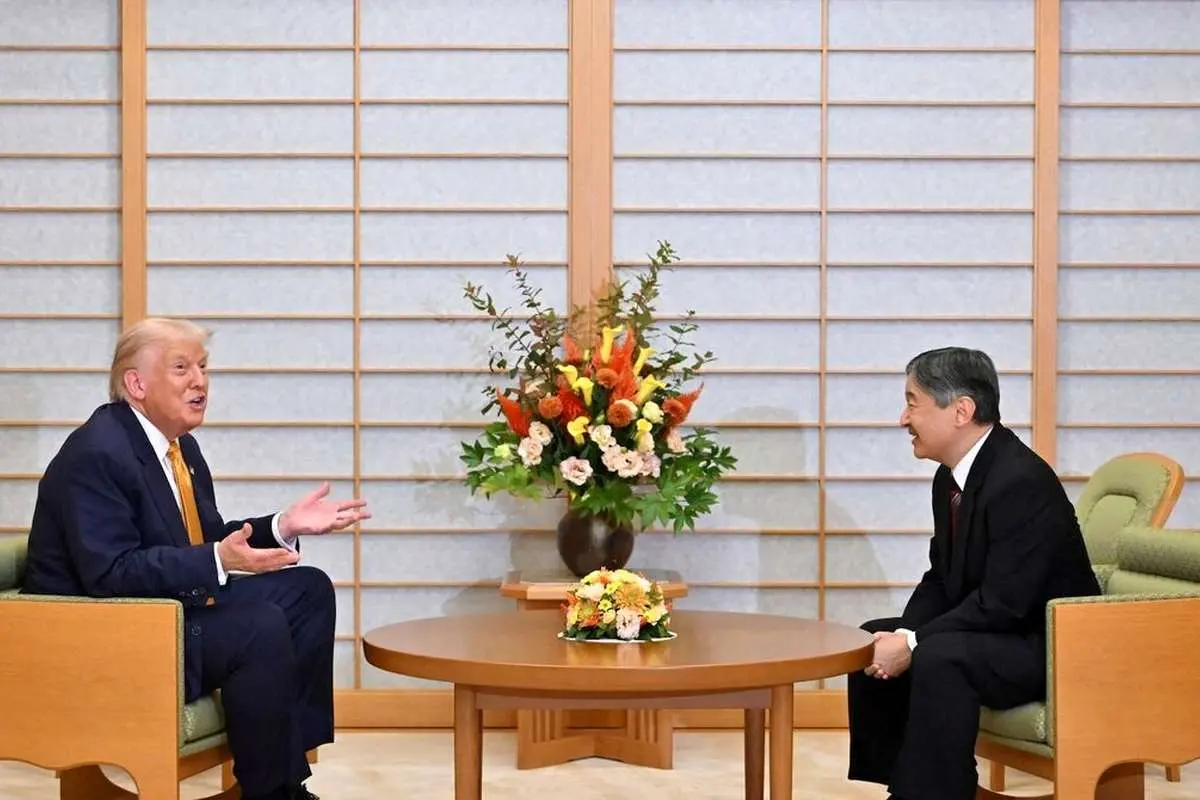 دیدار ترامپ با امپراتور ژاپن