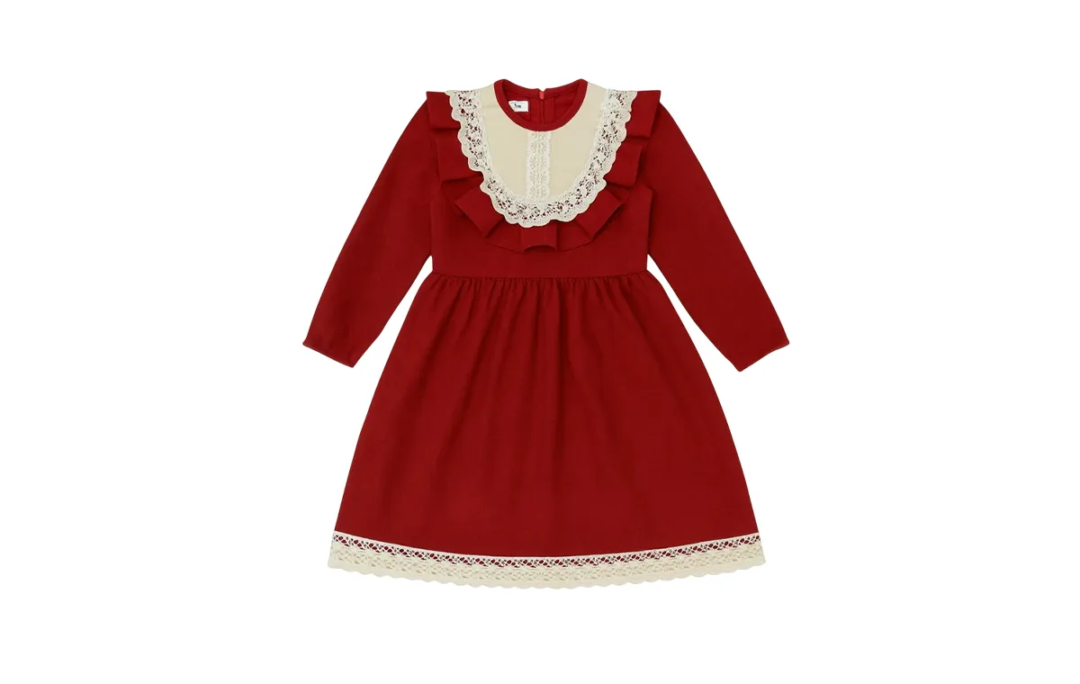 پیراهن آستین بلند یقه گرد دخترانه مدل نوا