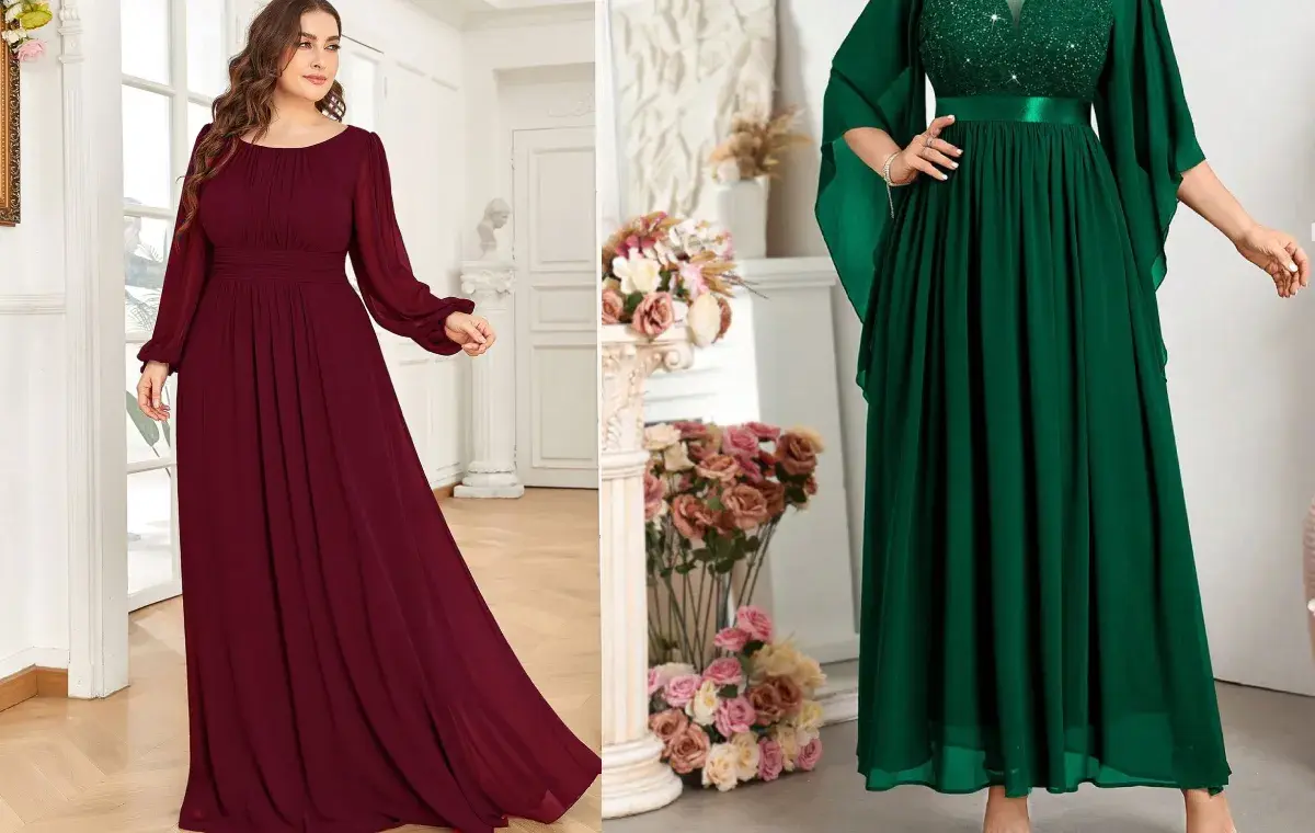 لباس مجلسی تک‌رنگ و ساده