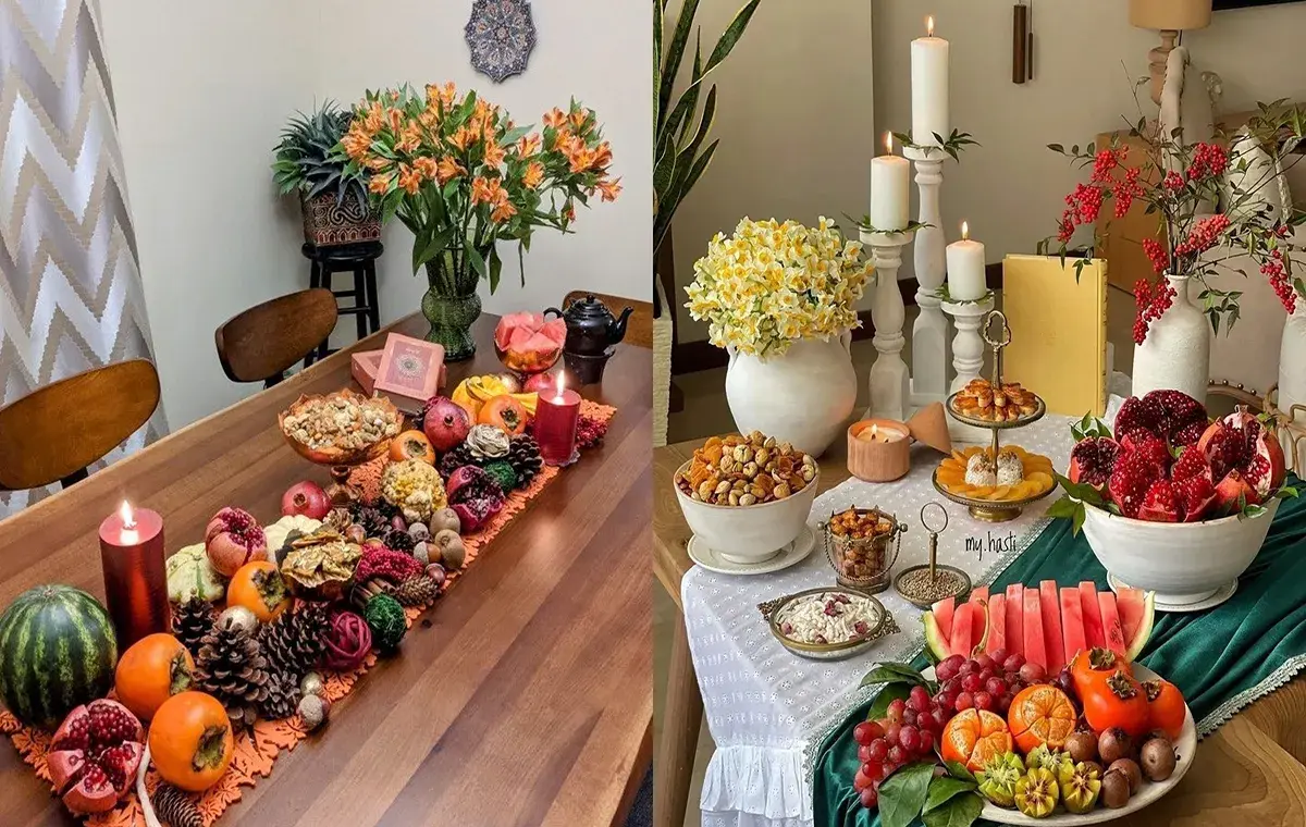 ایده چیدن میز شب یلدا مدرن