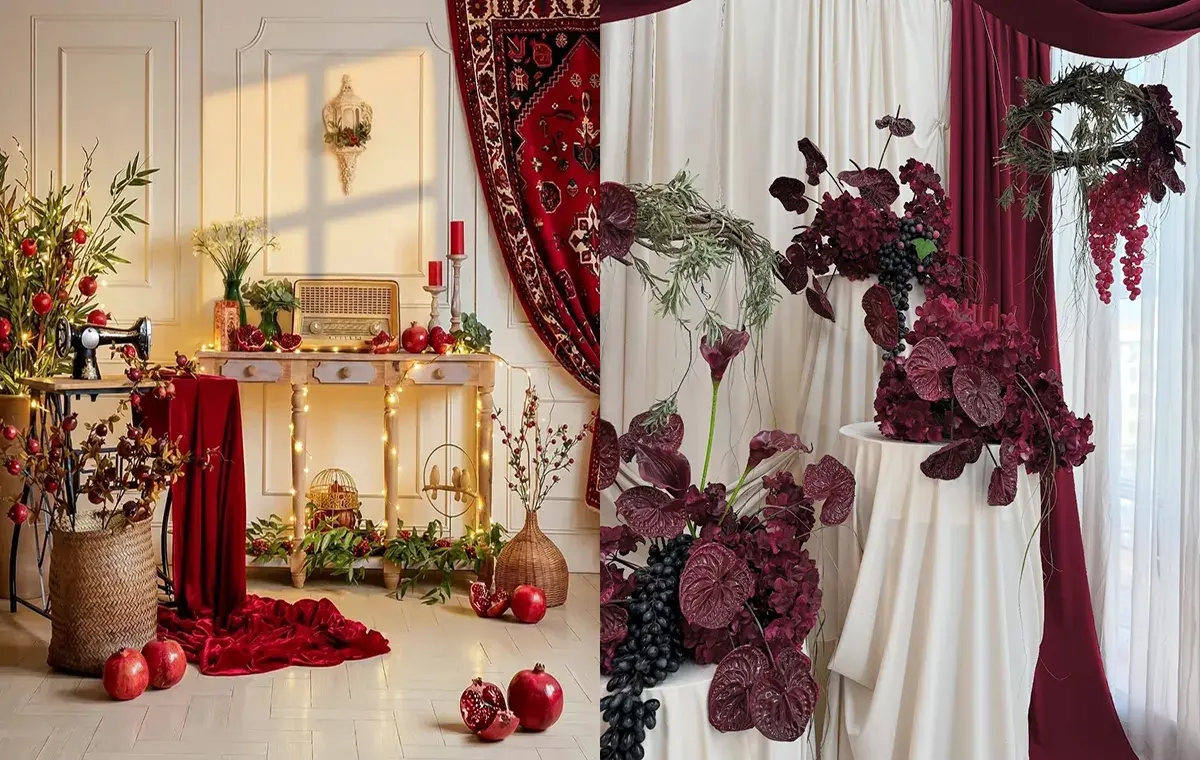 دکور شب یلدا مدرن برای عکاسی