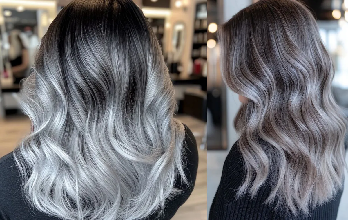 رنگ موی نقره ای یخی