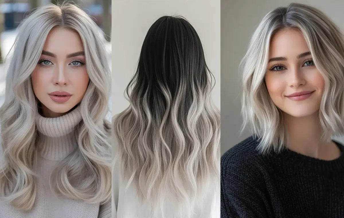 ترکیب رنگ موی استخوانی یخی 