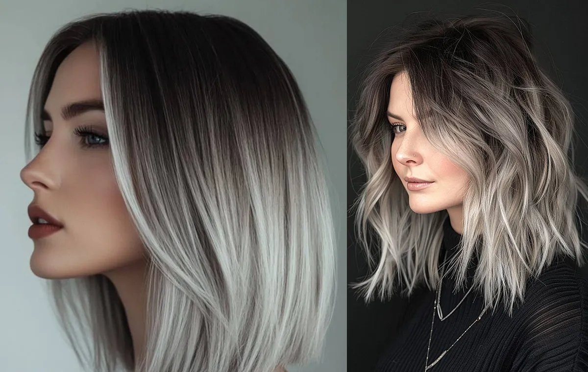 رنگ موی آمبره یخی