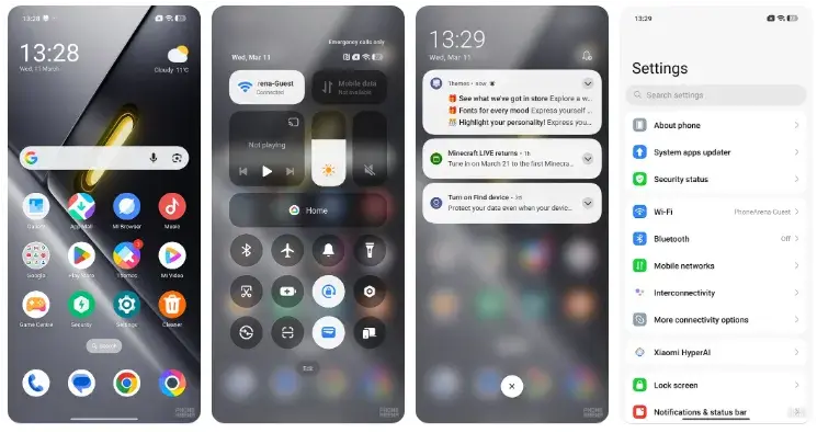 HyperOS 3 مبتنی بر اندروید 16