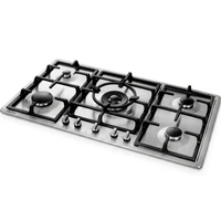 اجاق گاز صفحه‌ای پنج شعله استیل البرز مدل S5902