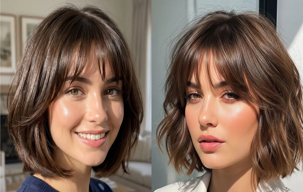 باب با فرینج (Bob with Bangs)